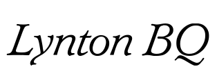 Lynton BQ Font Image