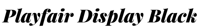 Playfair Display Black