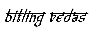 Bitling vedas Font Image