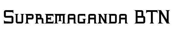 Supremaganda BTN Font Image