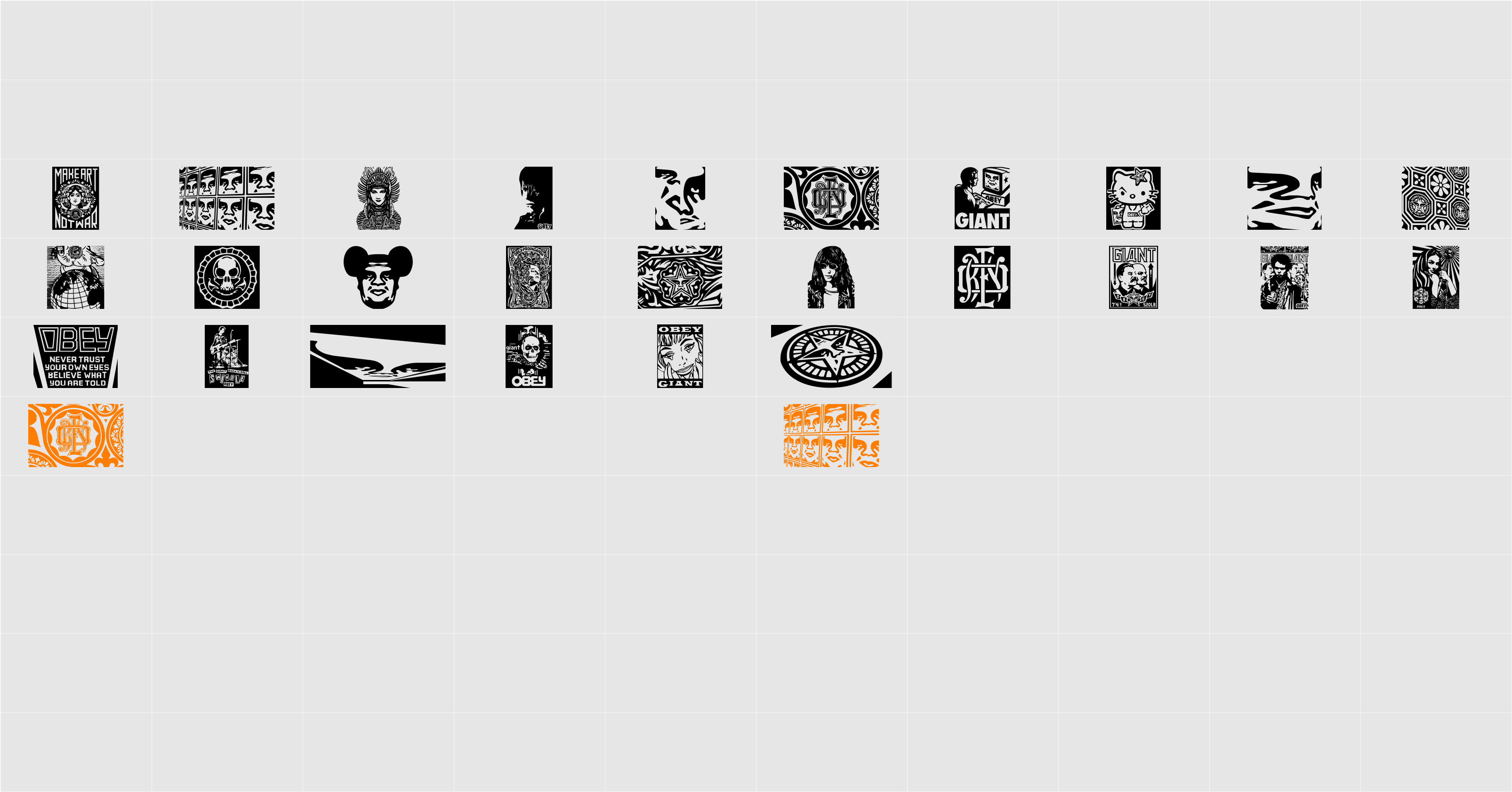 ObeyFaves Character Map