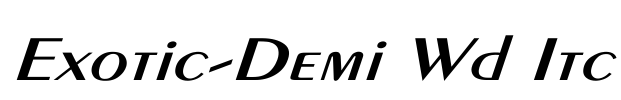 Exotic-Demi Wd Itc Font Image
