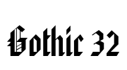 Gothic 32 Font Image