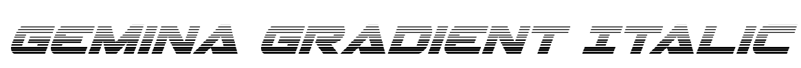 Gemina Gradient Italic Font Image