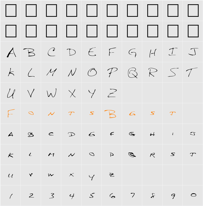 LEHN156 Character Map