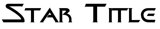 Star Title Font Image