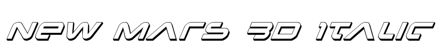 New Mars 3D Italic Font Image