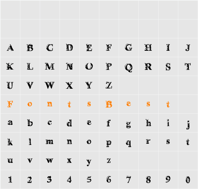 deLorimier Character Map