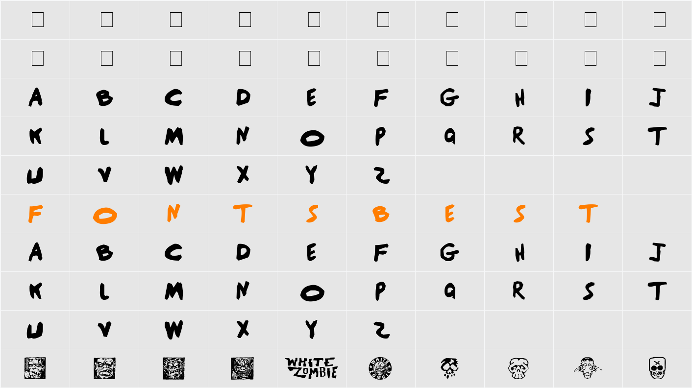 Black Sunshine Character Map