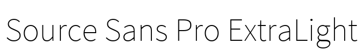 Source Sans Pro ExtraLight Font Image