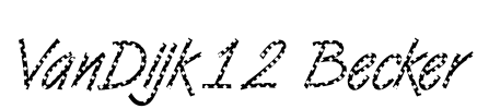 VanDijk12 Becker Font Image