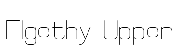 Elgethy Upper Font Image