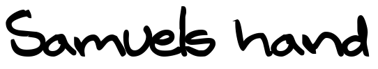 Samuels hand Font Image