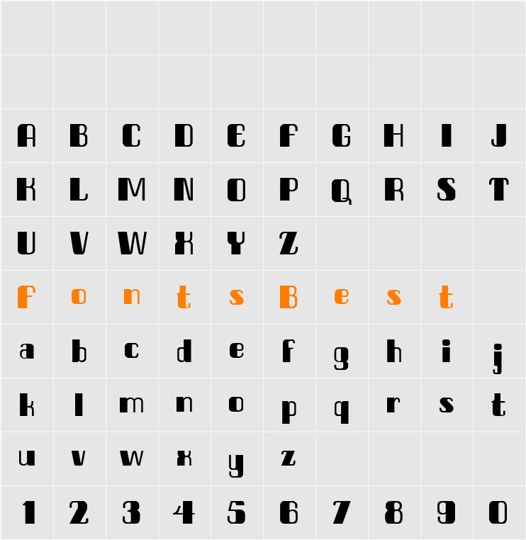 TickTock Character Map