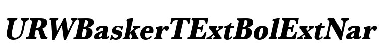 URWBaskerTExtBolExtNar Font Image