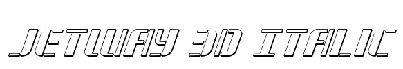 Jetway 3D Italic Font Image