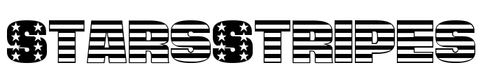 StarsStripes Font Image