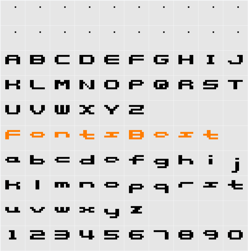 somybmp05_8 Character Map