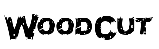 WoodCut Font Image
