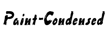 Paint-Condensed Font Image