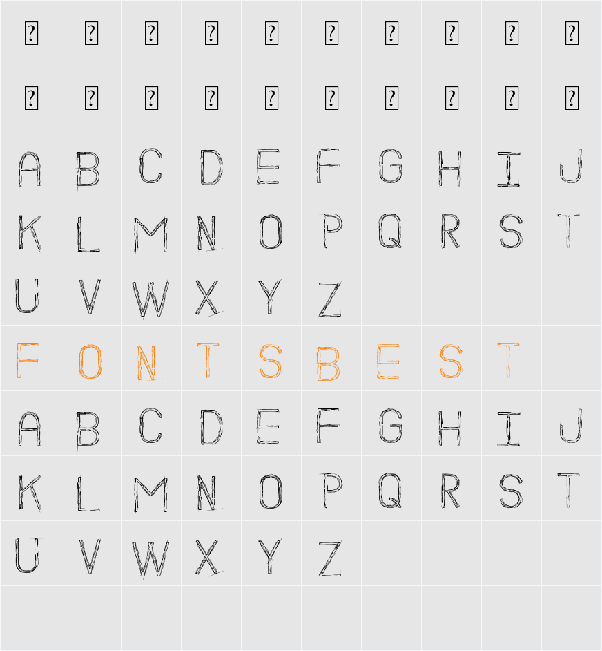 Boceto St Character Map