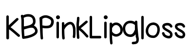KBPinkLipgloss Font Image
