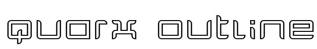 Quarx Outline Font Image