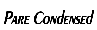 Pare Condensed Font Image
