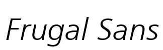 Frugal Sans