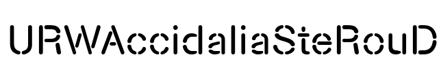 URWAccidaliaSteRouD Font Image