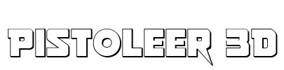 Pistoleer 3D Font Image