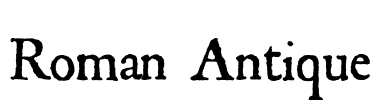 Roman Antique Font Image