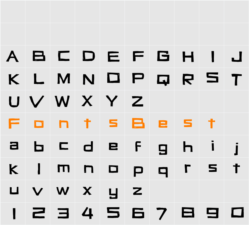 Vertigon Character Map
