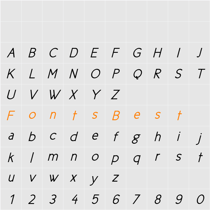 New Cicle Character Map