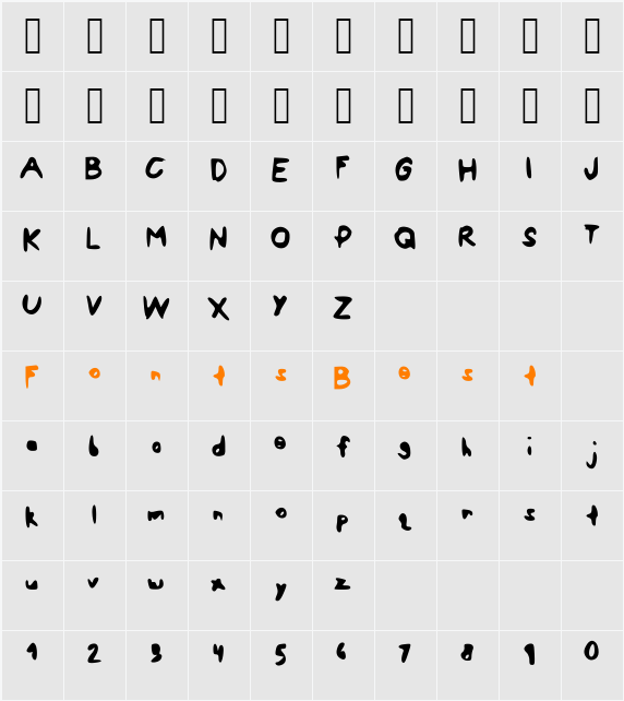 LittleMaven Character Map