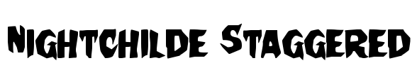 Nightchilde Staggered Font Image