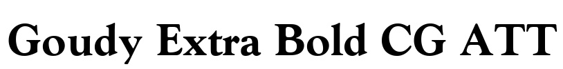 Goudy Extra Bold CG ATT Font Image