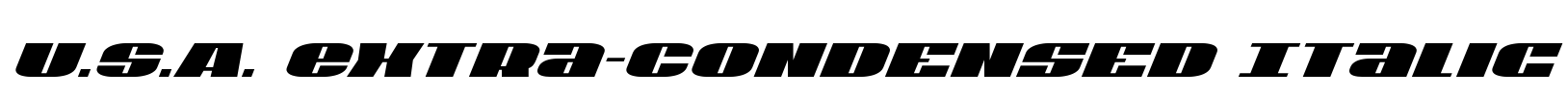 U.S.A. Extra-Condensed Italic