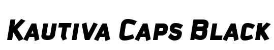 Kautiva Caps Black Font Image