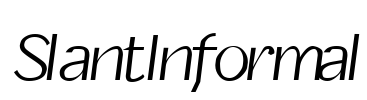 SlantInformal Font Image