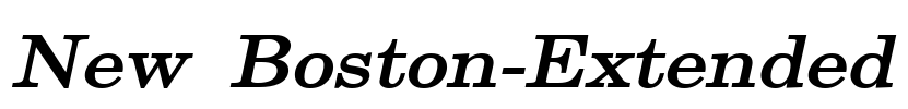 New Boston-Extended Font Image