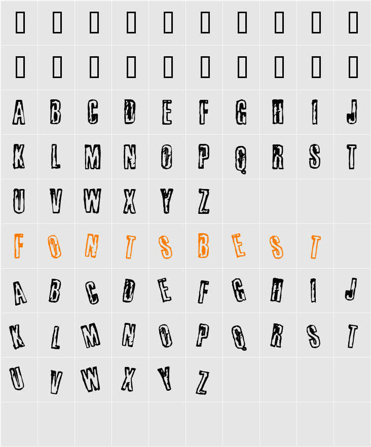 busseta Character Map
