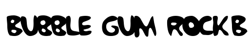 Bubble Gum RockB Font Image