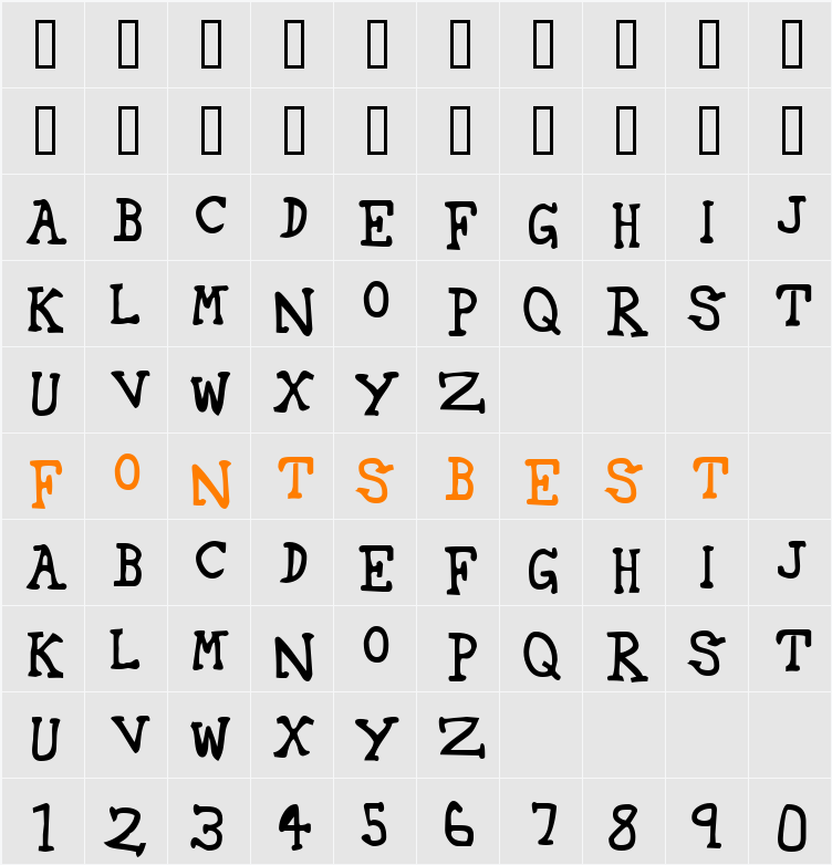 42 Character Map
