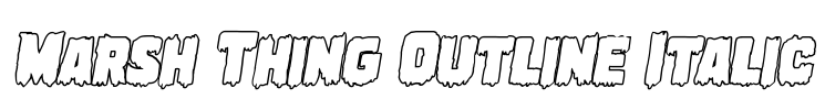 Marsh Thing Outline Italic