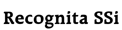 Recognita SSi Font Image