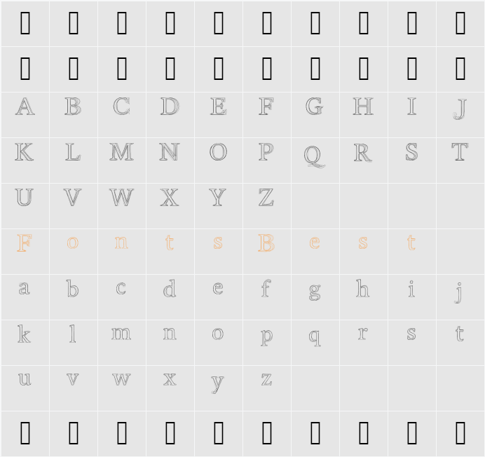 Kersse Character Map