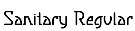 Sanitary Regular Font Image
