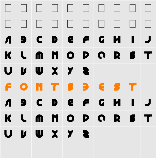 GRAPHIC DESIGN Character Map