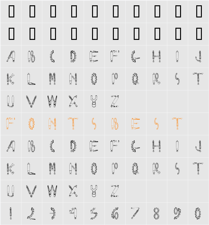 Rusted Machine Character Map